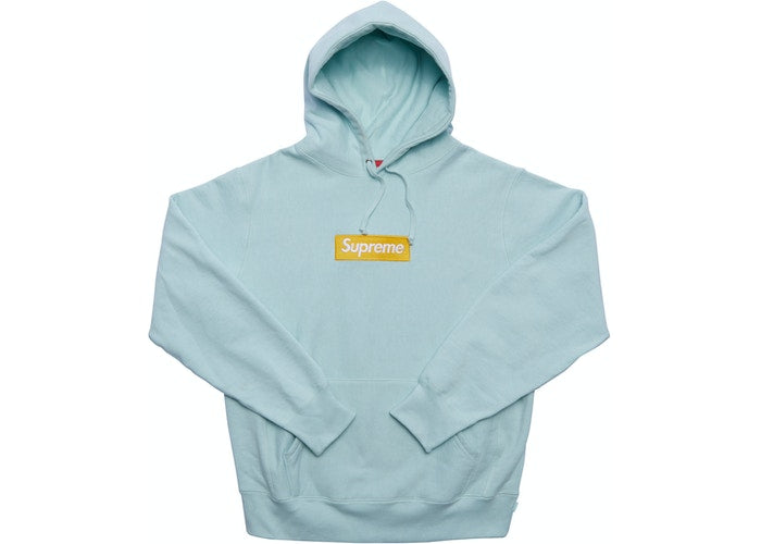 Supreme Box Logo Hooded Sweatshirt (FW17) Ice Blue