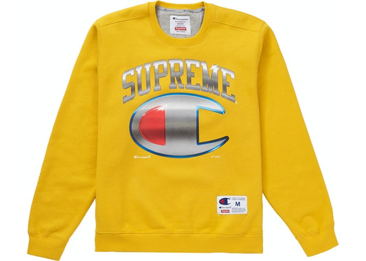 Supreme Champion Chrome Crewneck Gold