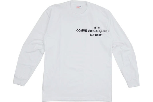 Supreme Comme Des Garcons Long Sleeve Tee White (Pre-Owned)