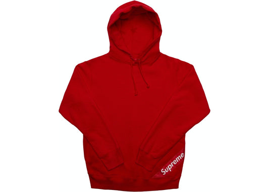 Supreme Corner Label Hooded Sweatshirt Red