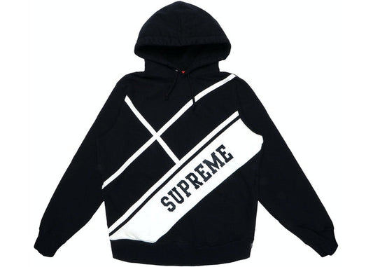Supreme Diagonal Hooded Sweatshirt (Black)