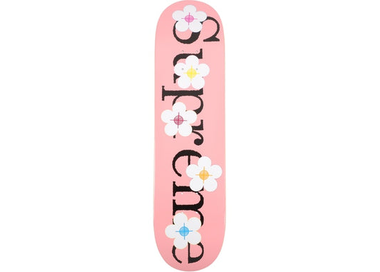 Supreme Flowers Skateboard Deck Pink
