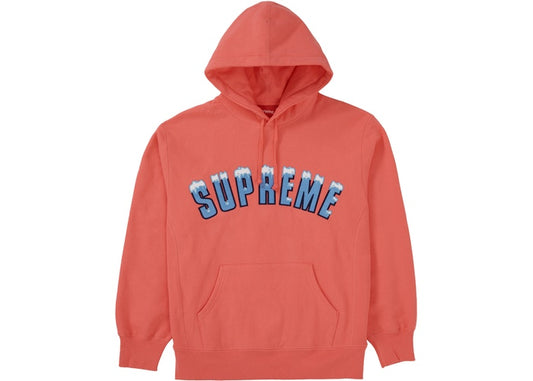 Supreme Icy Arc Hooded Sweatshirt Bright Coral