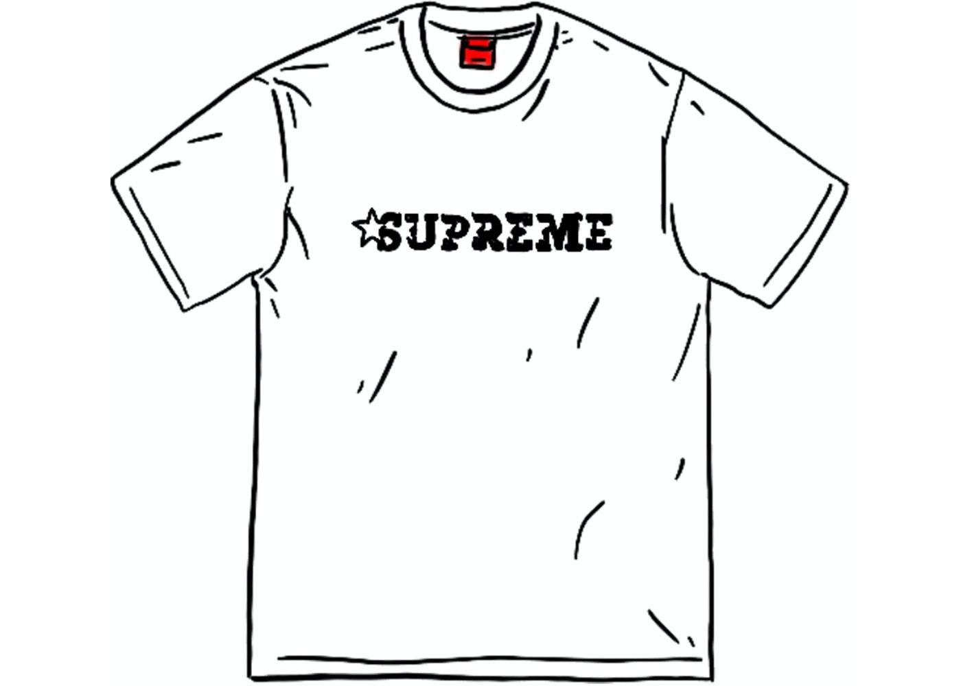 Supreme Star Logo S/S Top White
