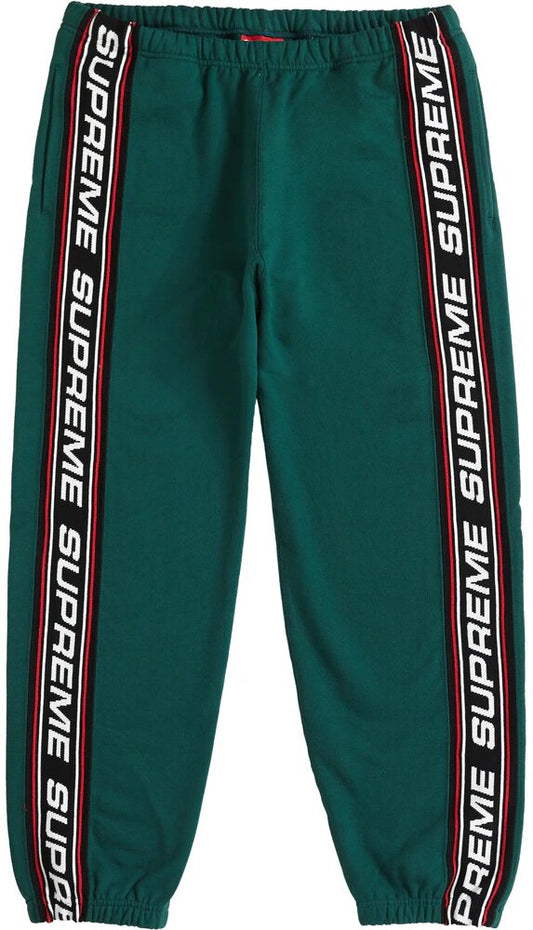 Supreme Text Rib Sweatpant Dark Green