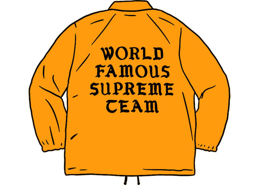 Supreme World Famous Coaches Jacket Light Orange