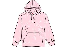 Supreme Embroidered S Hooded Sweatshirt Light Pink