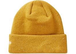 Supreme New Era Metallic Arc Beanie Gold