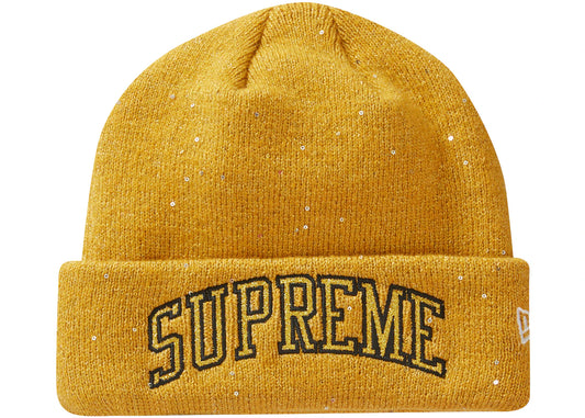 Supreme New Era Metallic Arc Beanie Gold