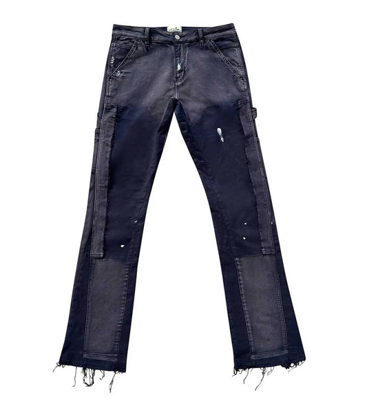 TRIPLE SEVENS FLARED JEANS NAVY