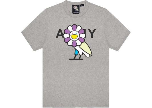 Takashi Murakami x OVO Surplus Flower Owl Tee Heather Grey