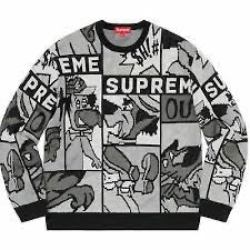 Supreme Cartoon  Sweater Black