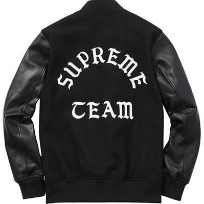 Supreme Team Varsity Jacket Black