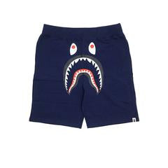 BAPE Shark Camo Pocket Sweat Shorts Navy