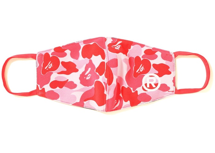 BAPE ABC Camo Face Mask Pink