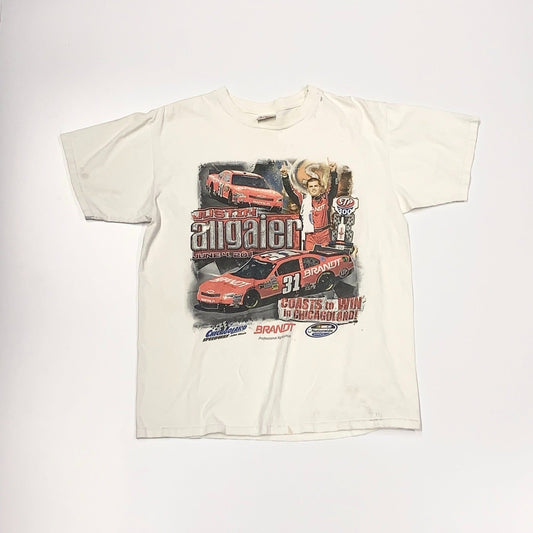 Vintage Justin Allgaier Nascar Tee White