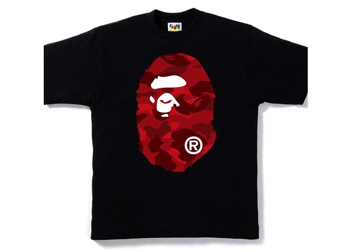 Bape tee Big Head Red camo