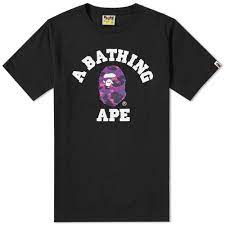 A Bathing Ape College Tee Black/Purple