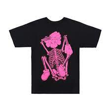 KAWS SKELETON NEW FICTION T-shirt Pink