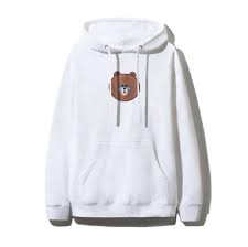 Anti Social Social Club x Line Friends Brown Bear Hoodie (White)