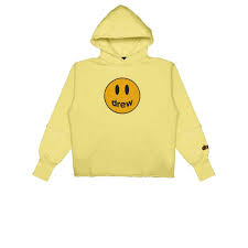 drew house deconstructed mascot hoodie light yellow
