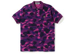 BAPE Color Camo One Point Polo Purple