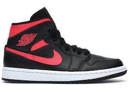 Jordan 1 Mid Black Siren Red (W)