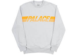 Palace Line Crew Grey Marl/Orange