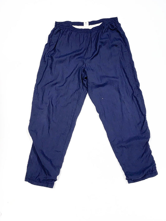 Vintage Embroidered Nike Windbreaker Pants Navy