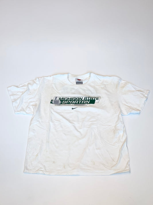 Vintage Michigan State Spartan Tee White