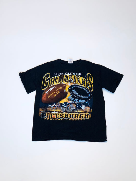 Vintage Pittsburgh Sports Tee Black