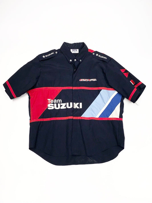 Vintage Team Suzuki Short Sleeve Shirt Navy