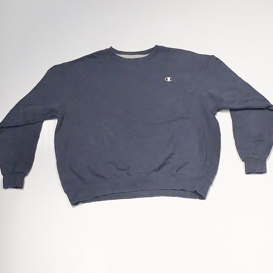 Vintage Champion Eco Fleece Crewneck Sweater Navy