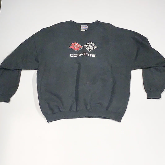 Vintage Corvette Crewneck Sweater Black
