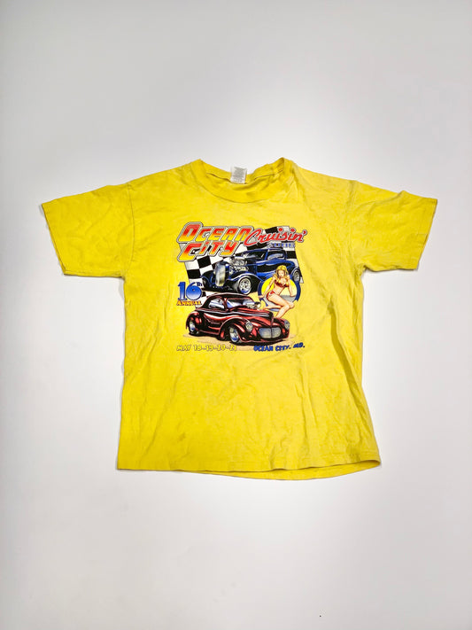 Vintage Ocean City Nascar Tee Yellow