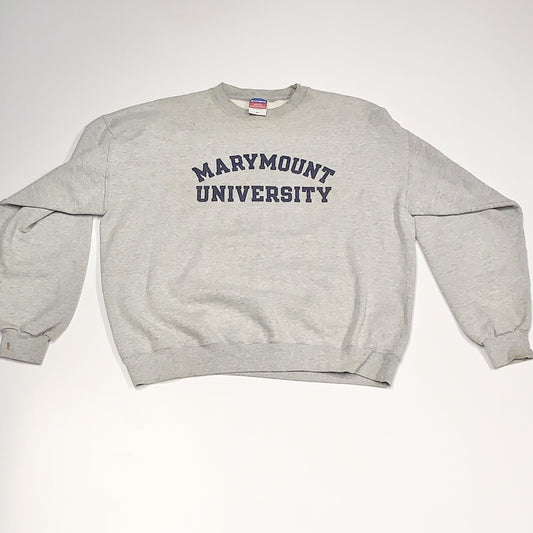 Vintage Marymount University Crewneck Sweater Grey