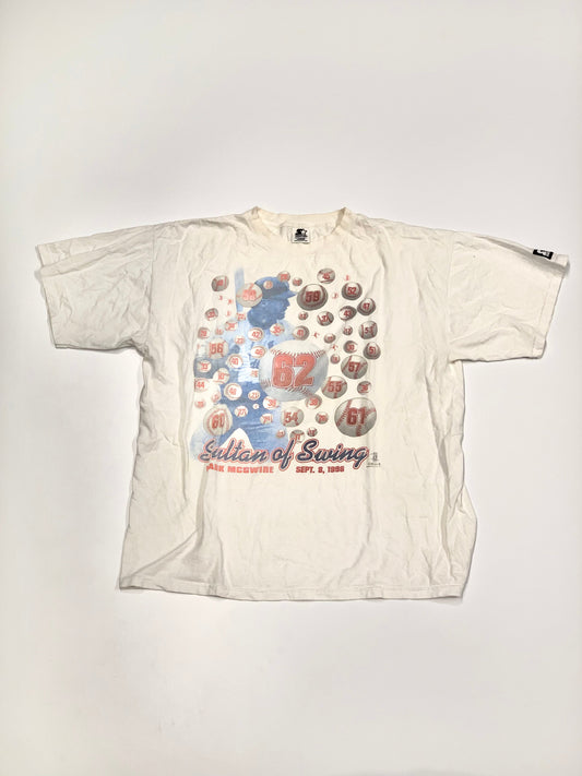 Vintage Mark Mcgwire Starter Tee White