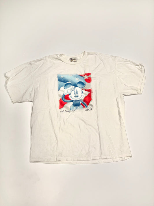 Vintage Mickey Mouse USA Tee White