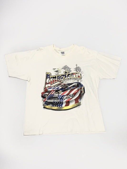 Vintage American Driven Nascar Tee White