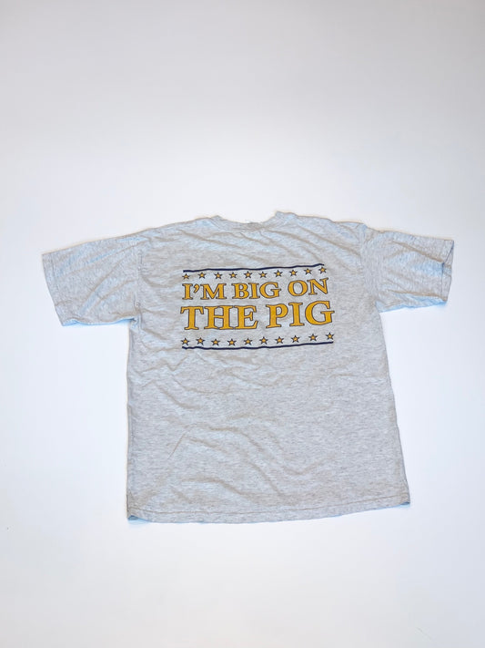 Vintage Big On The Pig Tee Grey