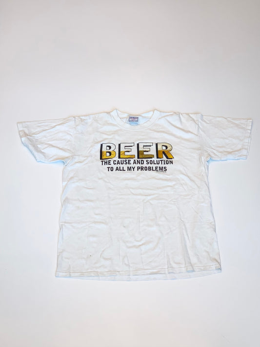 Vintage Beer Tee White