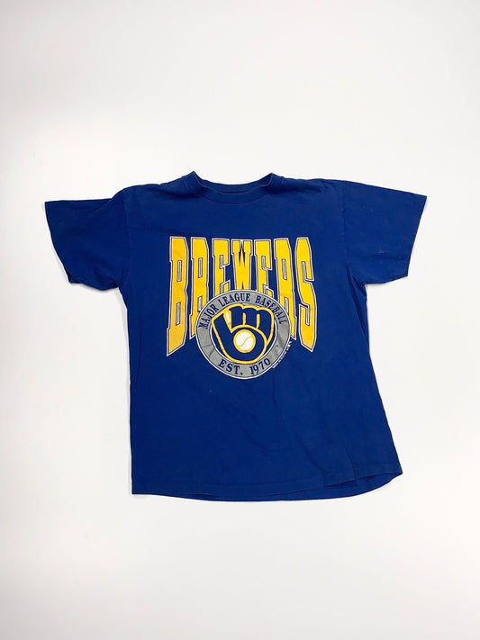 Vintage Brewers Baseball Tee Blue