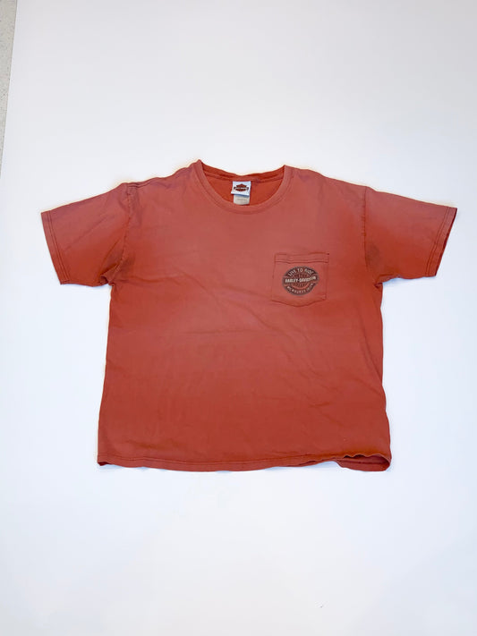 Vintage Harley Davidson Tee Faded Orange