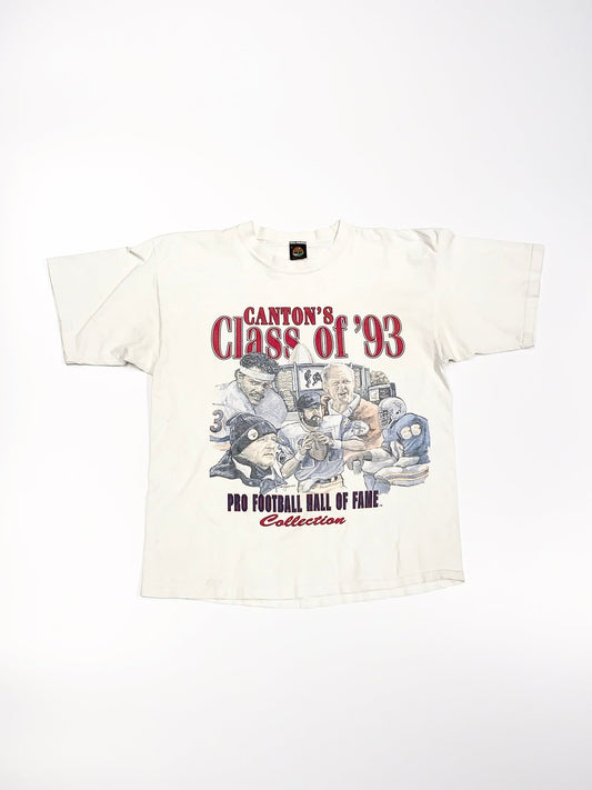 Vintage Canton's Class of 93 Pro Football Hall Of Fame Tee White