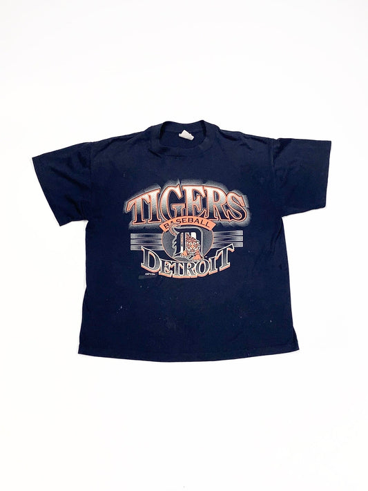 Vintage Detroit Tigers Baseball Tee Navy