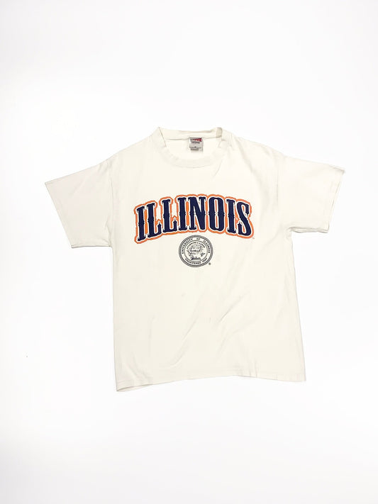 Vintage University Of Illinois Tee White