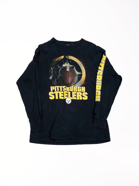 Vintage Pittsburgh Steelers Super Bowl Long Sleeve Tee Black