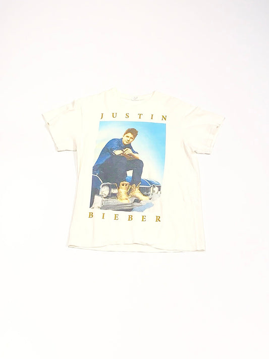 Vintage Justin Bieber Tee White