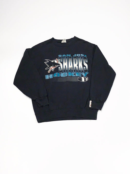 Vintage San Jose Sharks Crewneck Sweater Navy