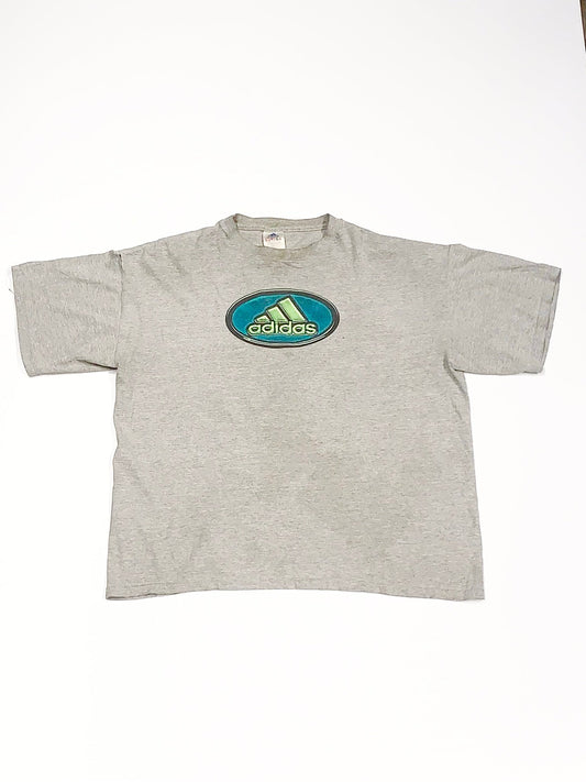 Vintage Adidas Logo Tee Grey